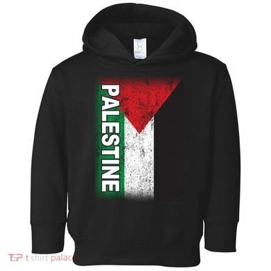Vintage Palestine Flag Support Distressed Toddler Hoodie