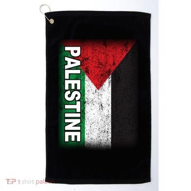 Vintage Palestine Flag Support Distressed Golf Towel
