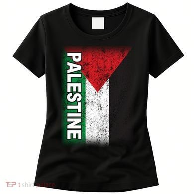 Vintage Palestine Flag Support Distressed Women's T-Shirt