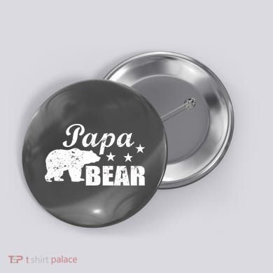 Vintage Papa Bear Button