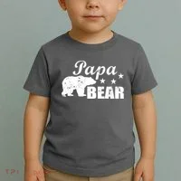 Vintage Papa Bear Toddler T-Shirt thumb 2