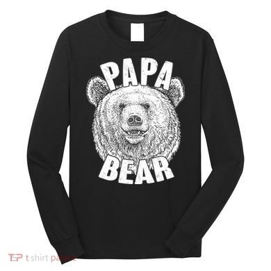 Vintage Papa Bear Father  Long Sleeve Shirt