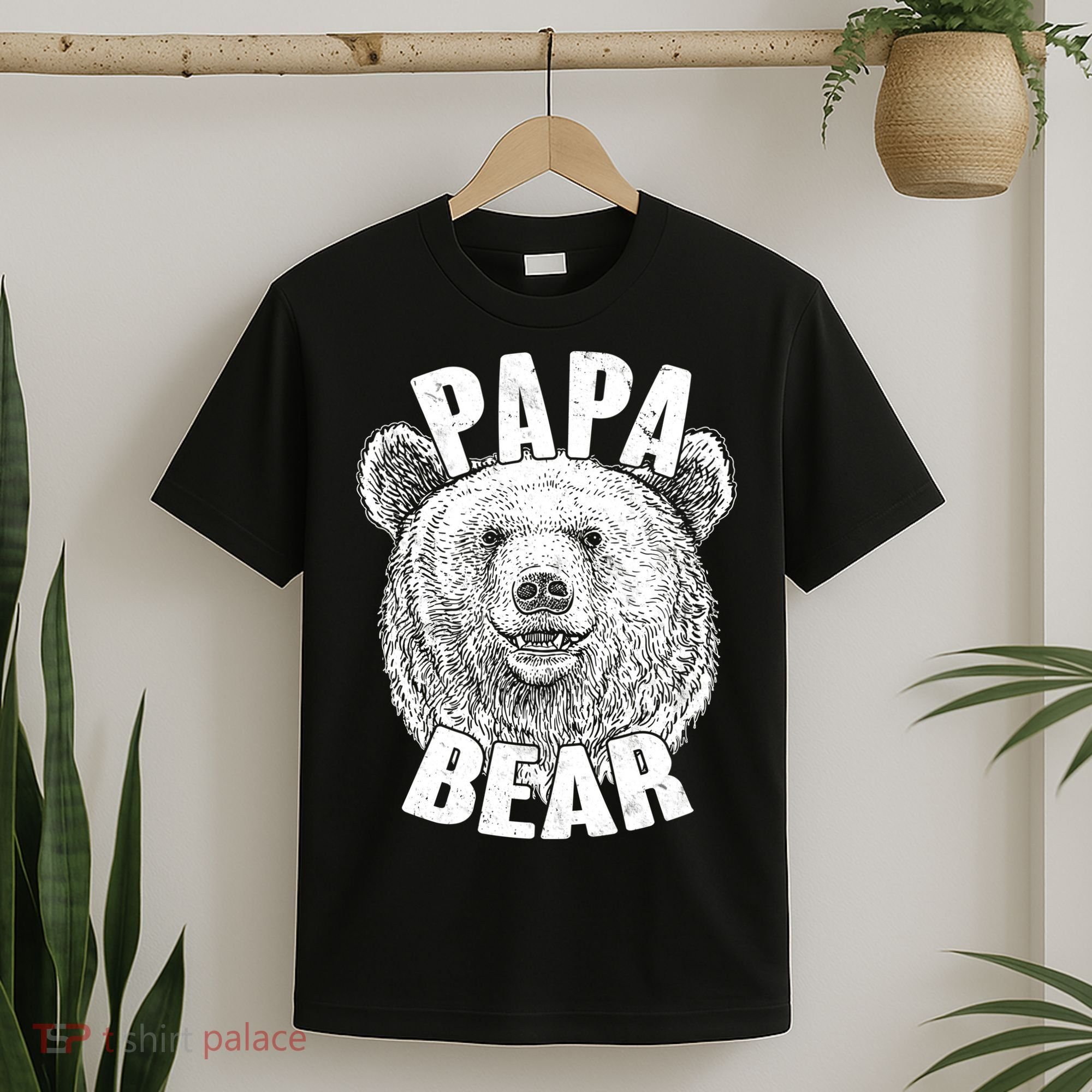 Vintage Papa Bear Father  T-Shirt