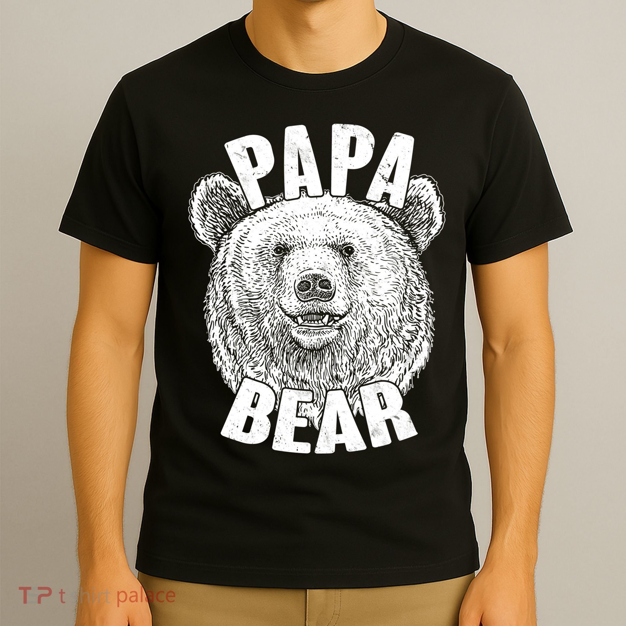 Vintage Papa Bear Father  T-Shirt