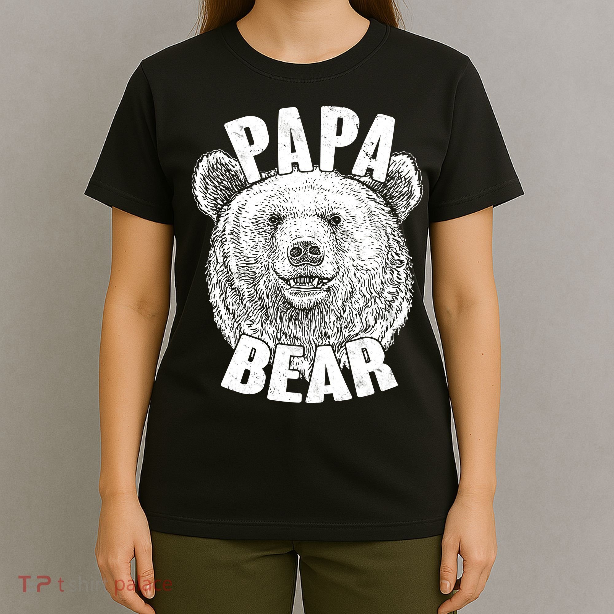 Vintage Papa Bear Father  T-Shirt
