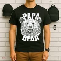Vintage Papa Bear Father  T-Shirt thumb 6