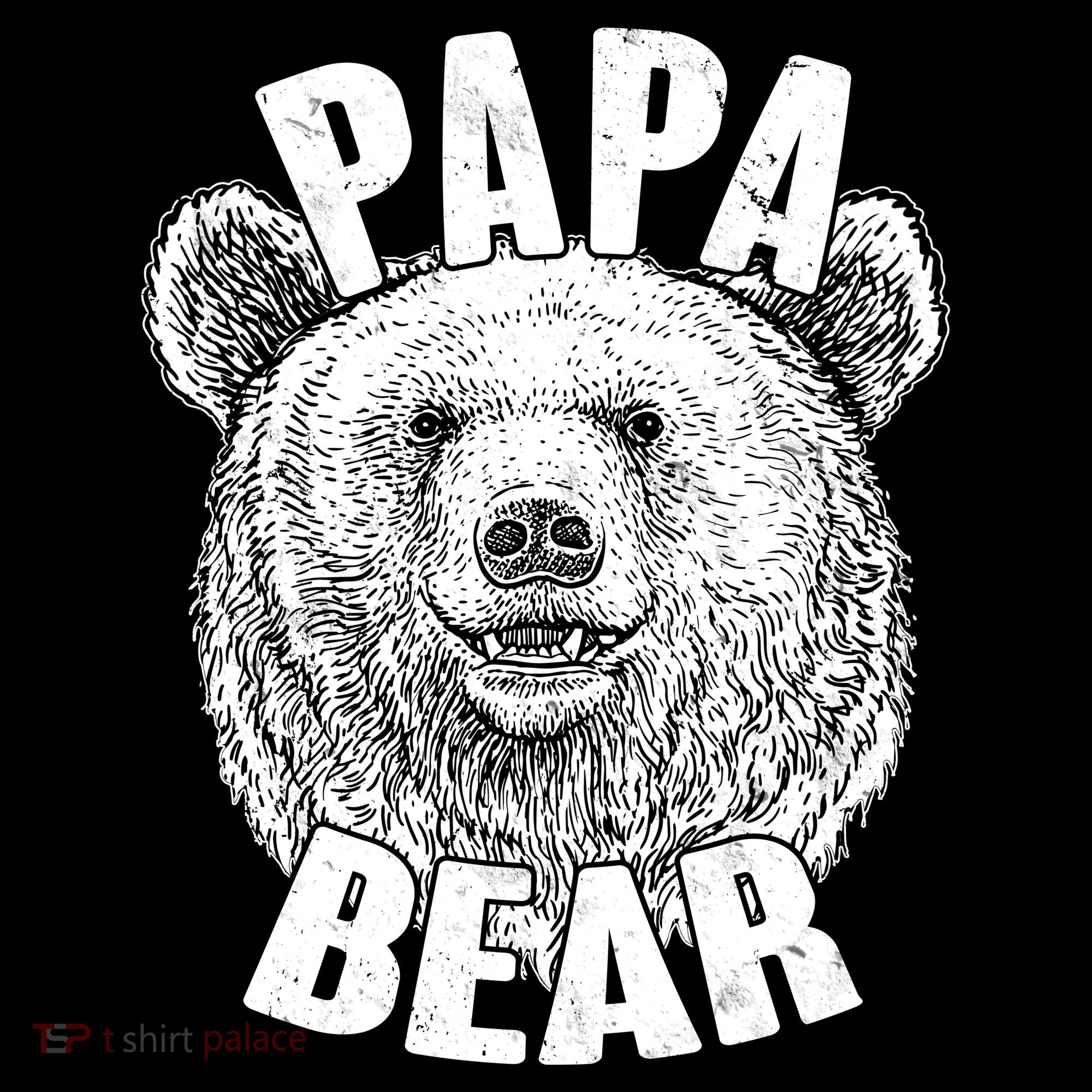 Vintage Papa Bear Father  T-Shirt