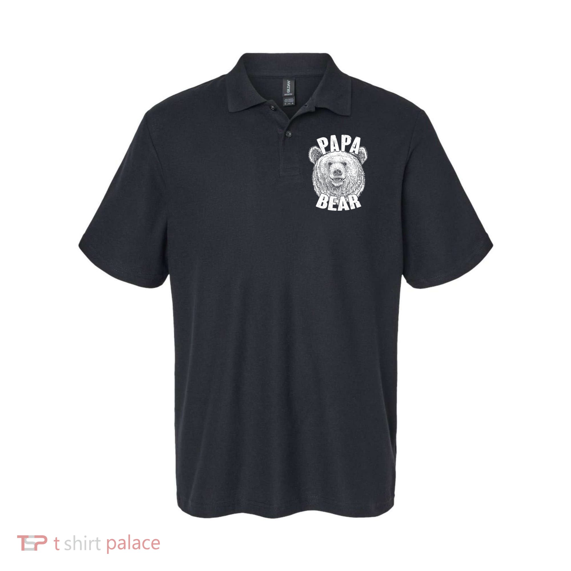Vintage Papa Bear Father  Polo