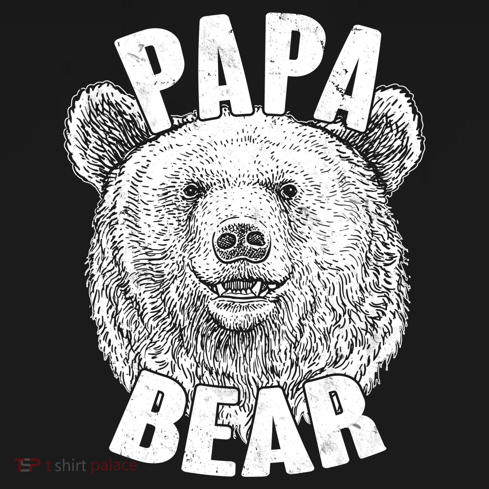 Vintage Papa Bear Father  Polo