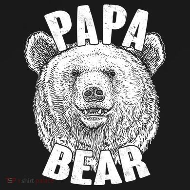 Vintage Papa Bear Father  Sustainable Knit Beanie