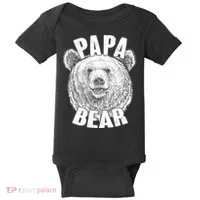 Vintage Papa Bear Father  Baby Bodysuit thumb 0
