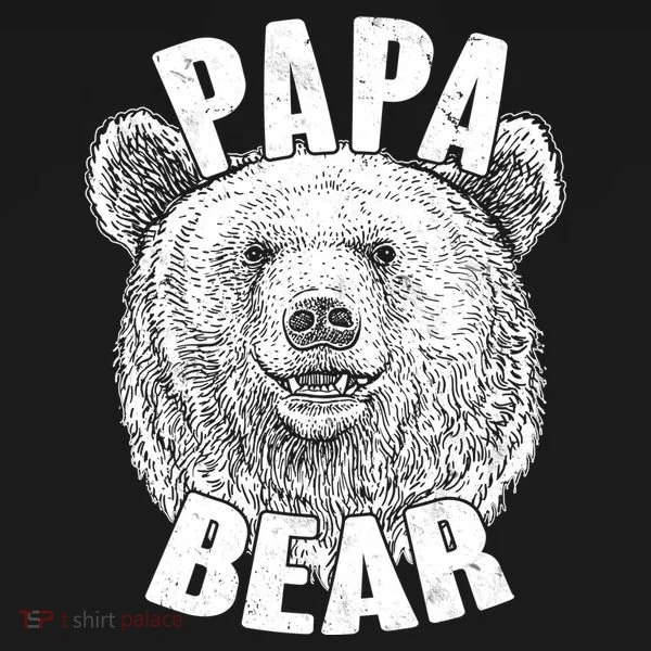Vintage Papa Bear Father  Toddler Hoodie