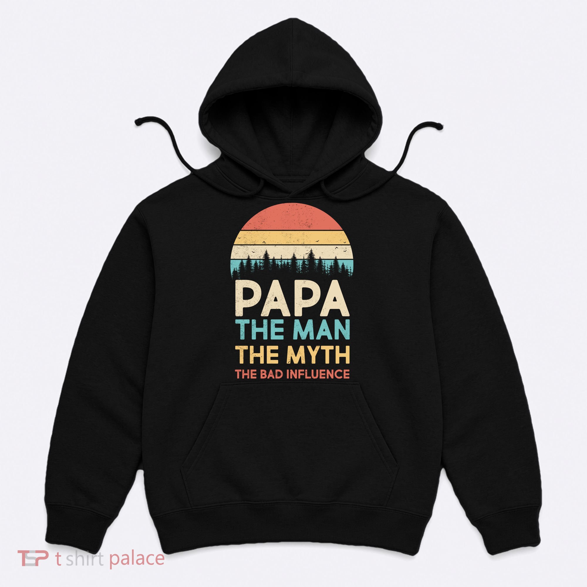Vintage Papa Man Myth The Bad Influence Hoodie