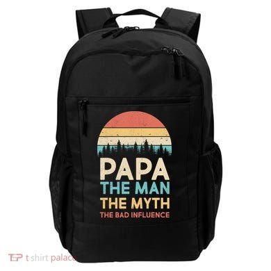 Vintage Papa Man Myth The Bad Influence Backpack