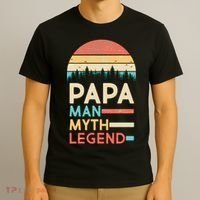 Vintage Papa The Man Myth Legend T-Shirt thumb 3