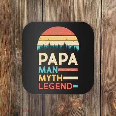 Vintage Papa The Man Myth Legend Coaster