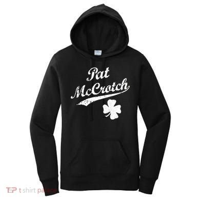 Vintage Pat McCrotch St. Patricks Day Shamrock Women's Hoodie