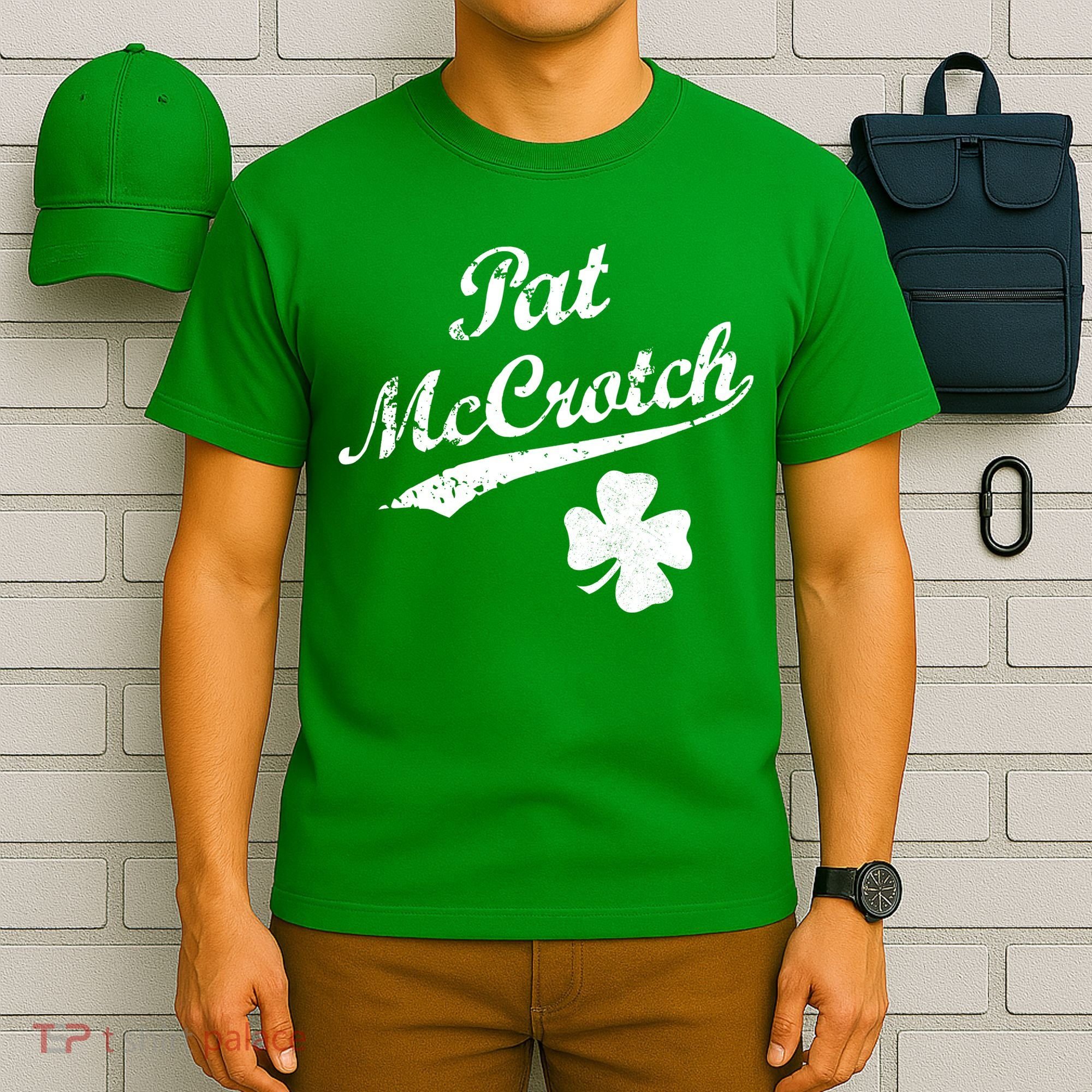 Vintage Pat McCrotch St. Patricks Day Shamrock T-Shirt