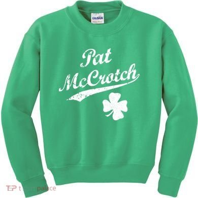 Vintage Pat McCrotch St. Patricks Day Shamrock Kids Sweatshirt