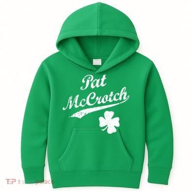 Vintage Pat McCrotch St. Patricks Day Shamrock Kids Hoodie