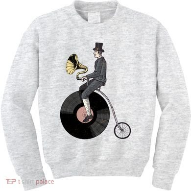 Vintage Penny Farthing Gramophone Kids Sweatshirt