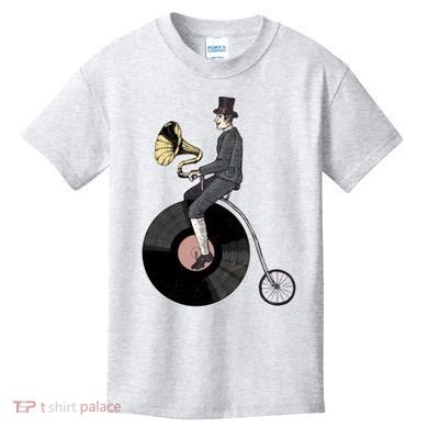 Vintage Penny Farthing Gramophone Kids T-Shirt