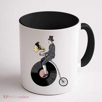 Vintage Penny Farthing Gramophone Coffee Mug back
