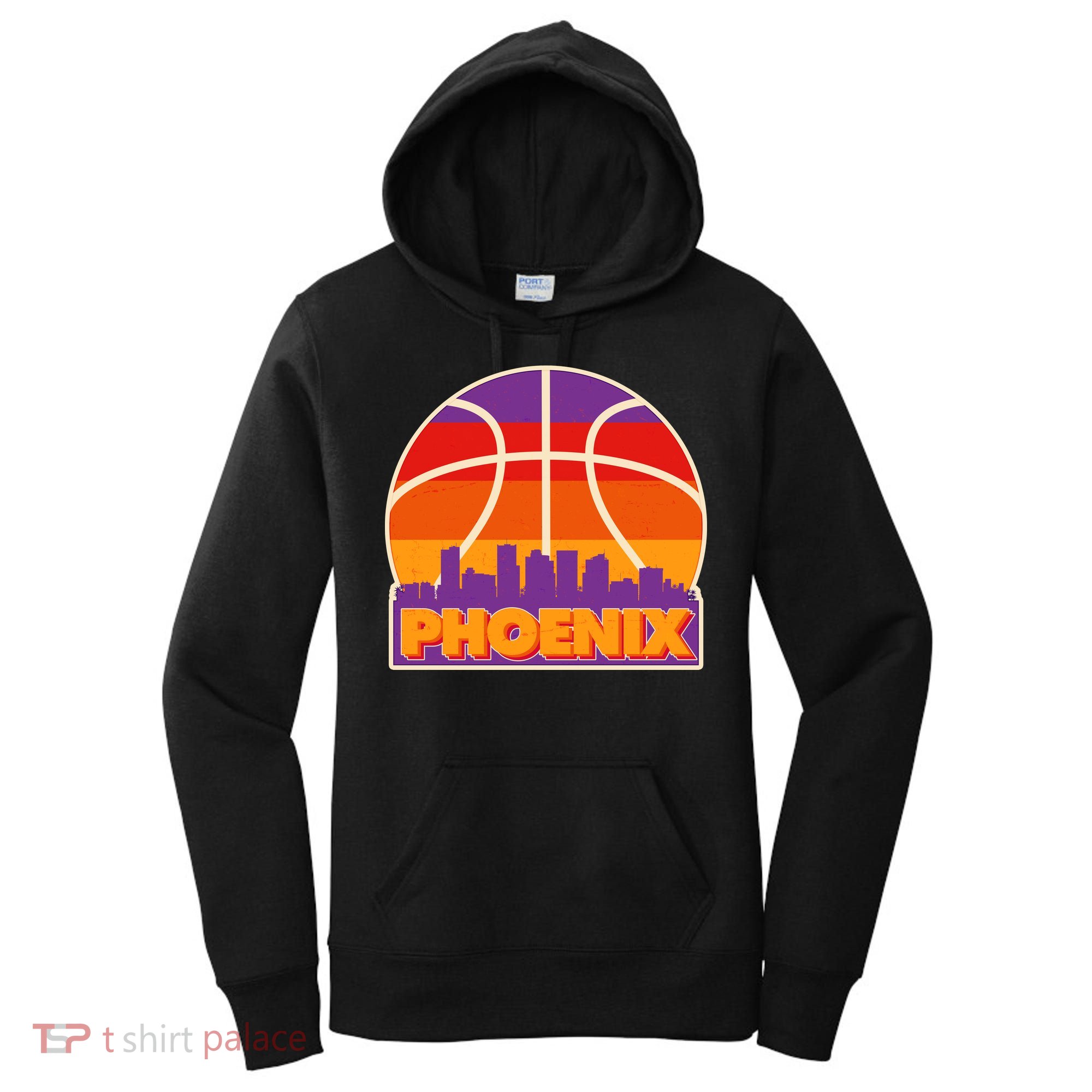 Vintage Phoenix Basketball Skyline Logo Women's Hoodie