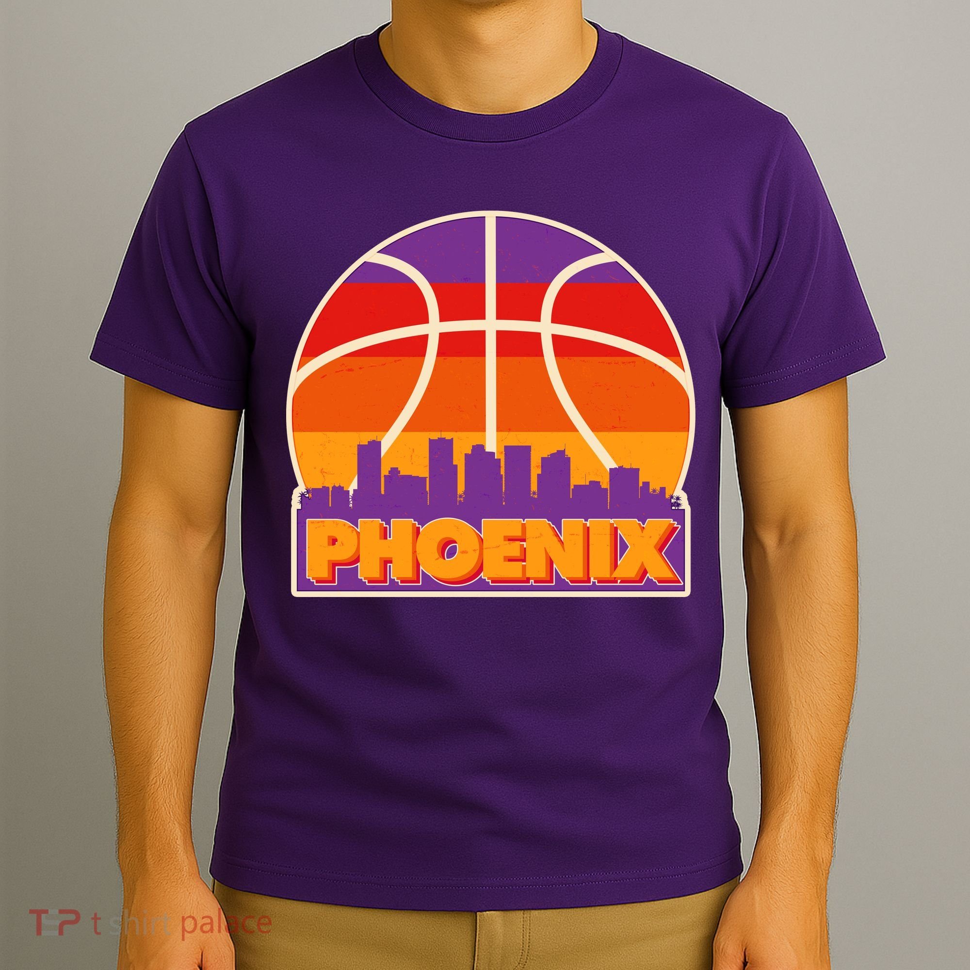 Vintage Phoenix Basketball Skyline Logo T-Shirt