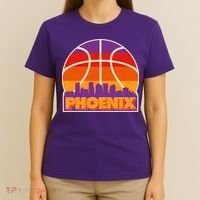 Vintage Phoenix Basketball Skyline Logo T-Shirt thumb 4