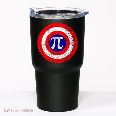 Vintage Pi Day America Superhero Crest March 14th Tumbler