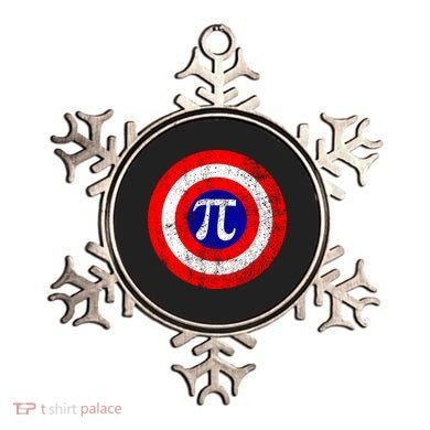 Vintage Pi Day America Superhero Crest March 14th Ornament