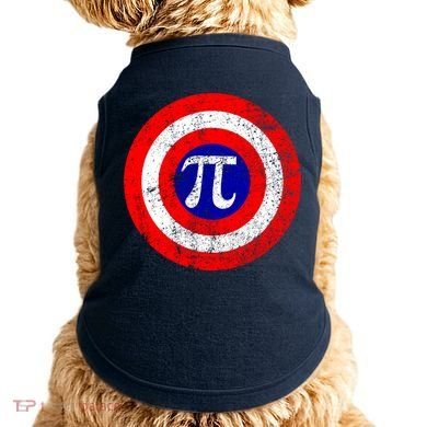 Vintage Pi Day America Superhero Crest March 14th Doggie Tank