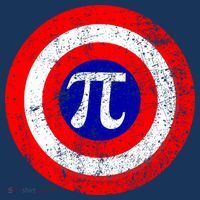 Vintage Pi Day America Superhero Crest March 14th Beanie thumb 2