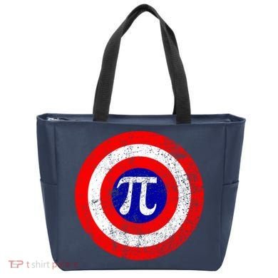 Vintage Pi Day America Superhero Crest March 14th Tote Bag