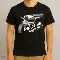 Vintage Piece Be With You Gun Pistol T-Shirt thumb 3