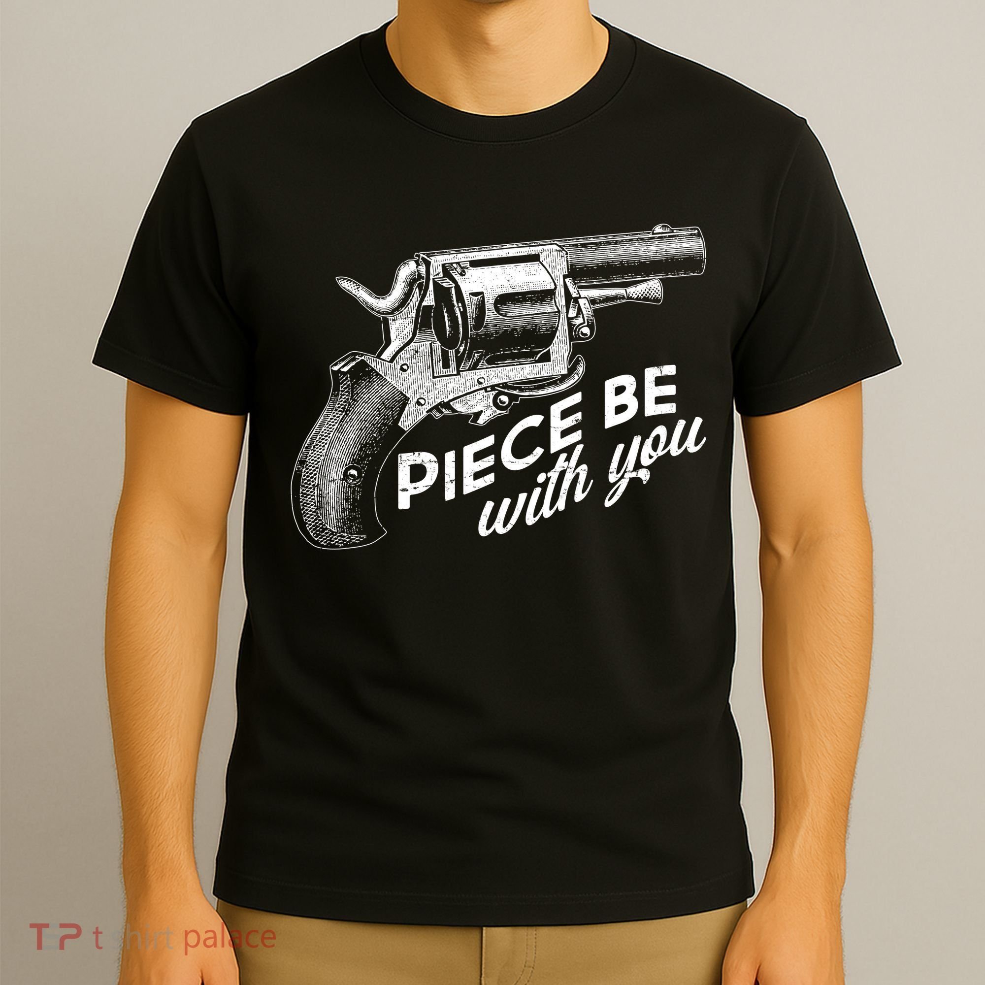 Vintage Piece Be With You Gun Pistol T-Shirt