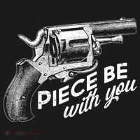 Vintage Piece Be With You Gun Pistol T-Shirt thumb 7