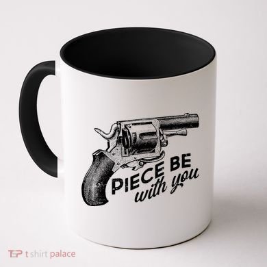 Vintage Piece Be With You Gun Pistol Coffee Mug