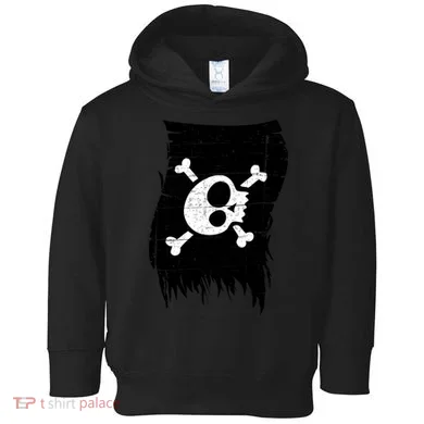 Vintage Pirate Skull Upside Down Flag Toddler Hoodie