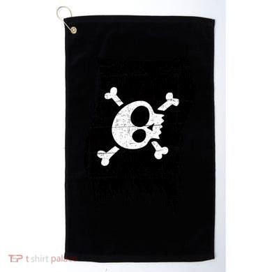 Vintage Pirate Skull Upside Down Flag Golf Towel