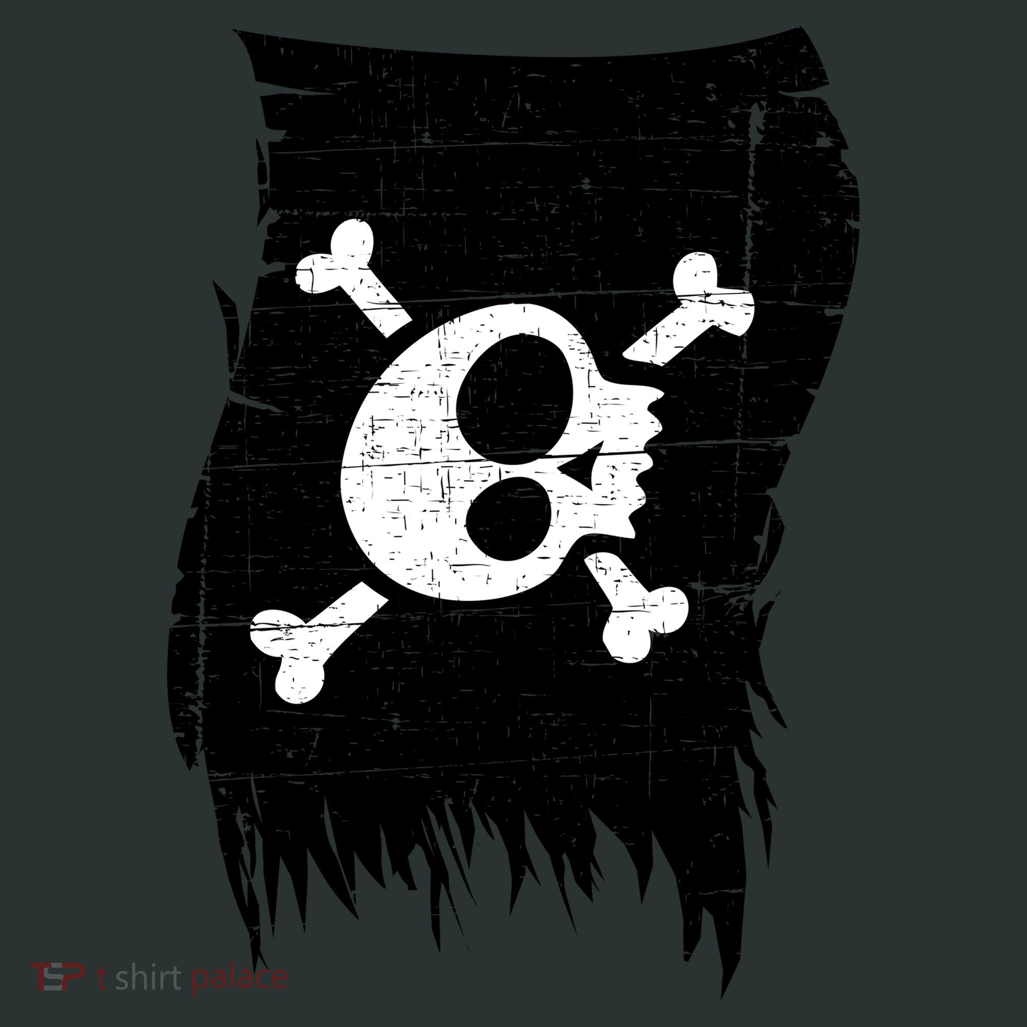 Vintage Pirate Skull Upside Down Flag Long Sleeve Shirt