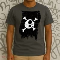 Vintage Pirate Skull Upside Down Flag T-Shirt thumb 3