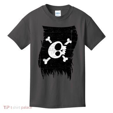 Vintage Pirate Skull Upside Down Flag Kids T-Shirt
