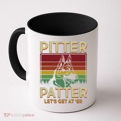 Vintage Pitter Patter Let's Get At 'Er German Shepard Coffee Mug