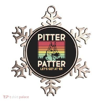 Vintage Pitter Patter Let's Get At 'Er German Shepard Ornament