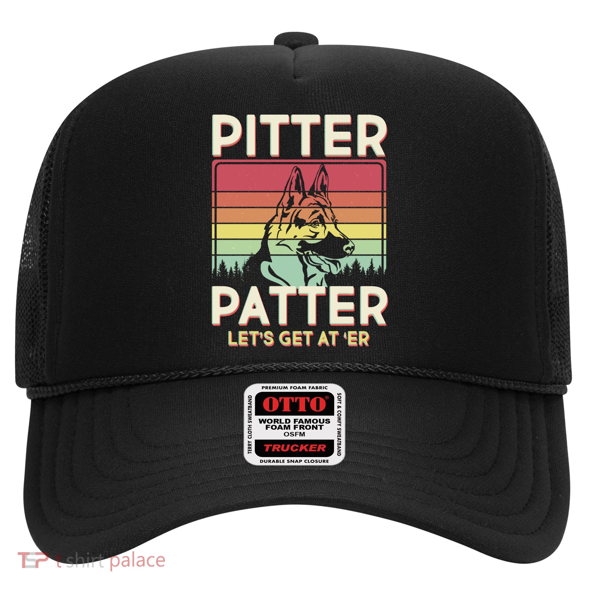 Vintage Pitter Patter Let's Get At 'Er German Shepard Hat