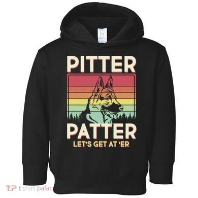 Vintage Pitter Patter Let's Get At 'Er German Shepard Toddler Hoodie