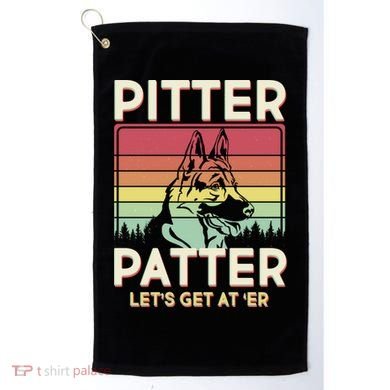 Vintage Pitter Patter Let's Get At 'Er German Shepard Golf Towel