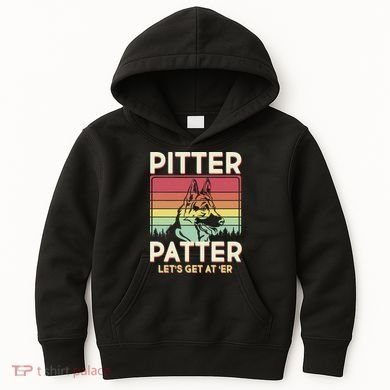Vintage Pitter Patter Let's Get At 'Er German Shepard Kids Hoodie